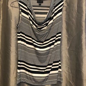 Black and white striped cowl neck top!!